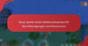 Neue Spieler-Event-Meilensteinpreise für Beschleunigungen und Ressourcen